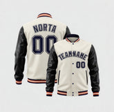 Custom White Black Varsity Jackets