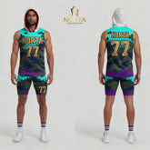 7v7 Uniforms Neon and Purple