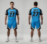 Custom Sky Blue Lacrosse Uniforms