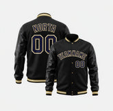 Custom Black Old Gold Varsity Jackets