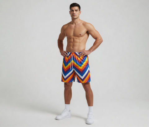 Custom Sublimation Grey Leopard Shorts