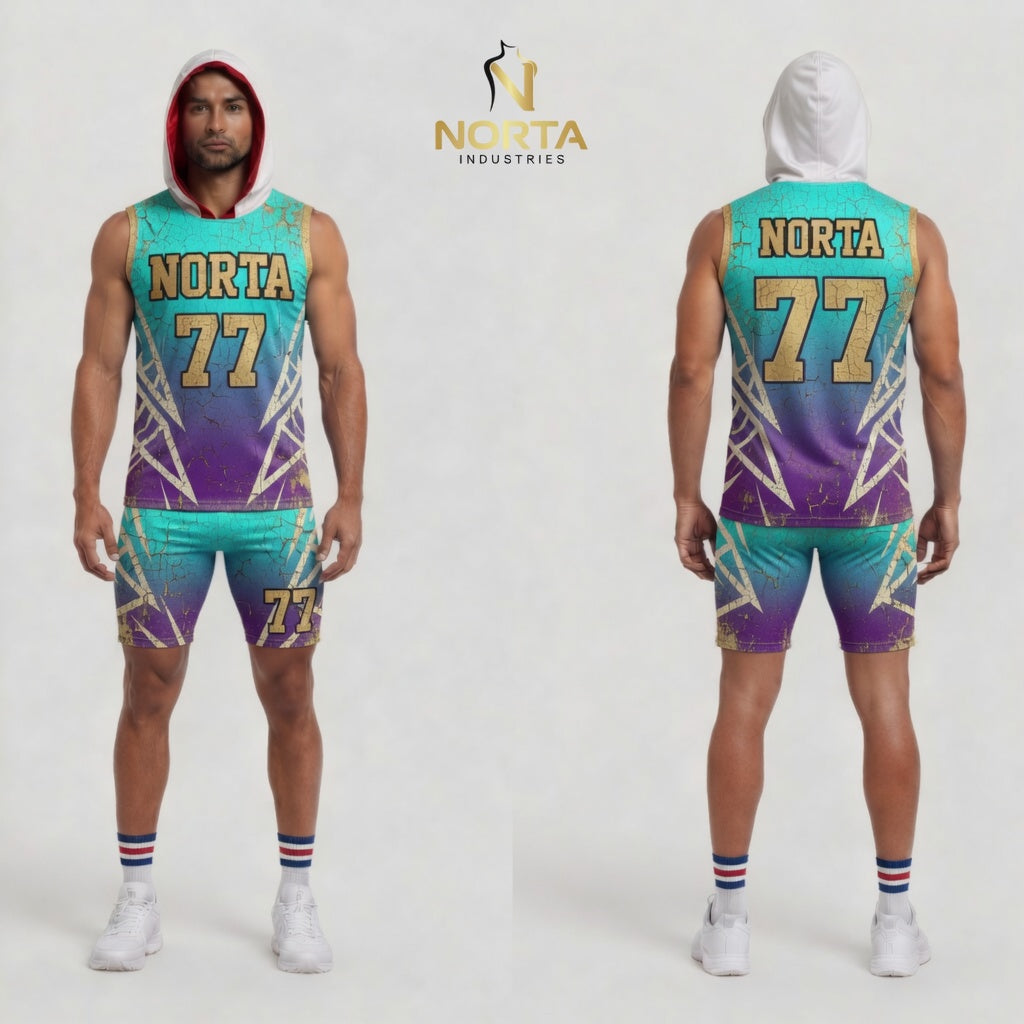7v7 Uniform Teal, Purple and Gold
