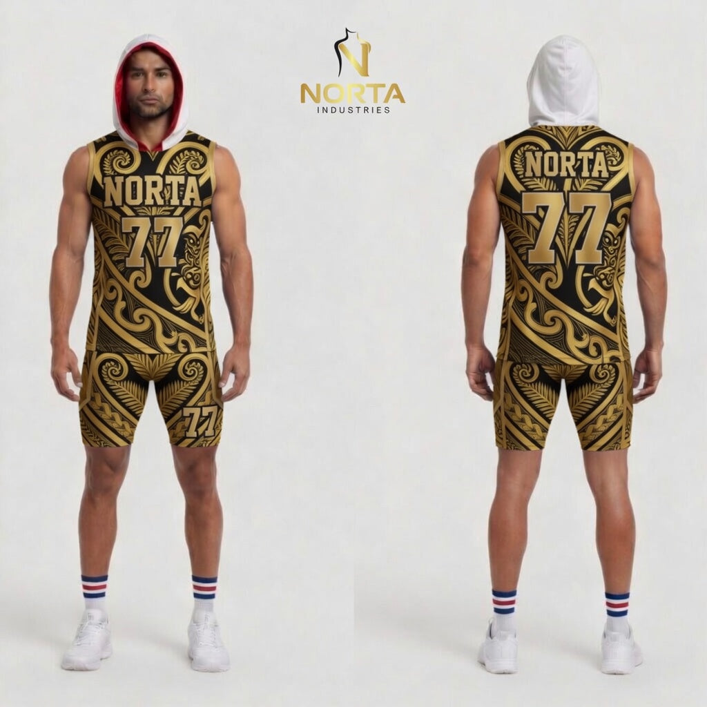 Buy Custom Gold and Black 7v7 Football Uniforms in USA