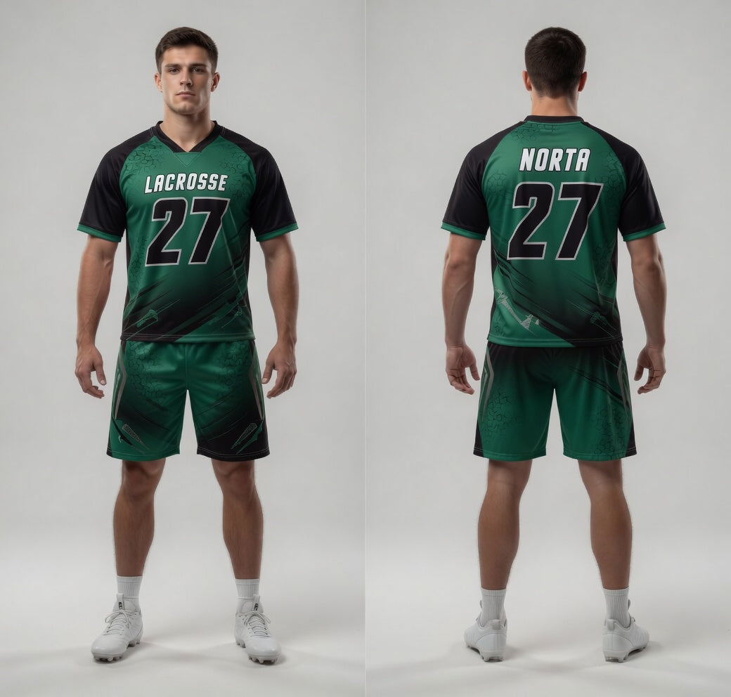 Custom Old Gold Lacrosse Uniforms