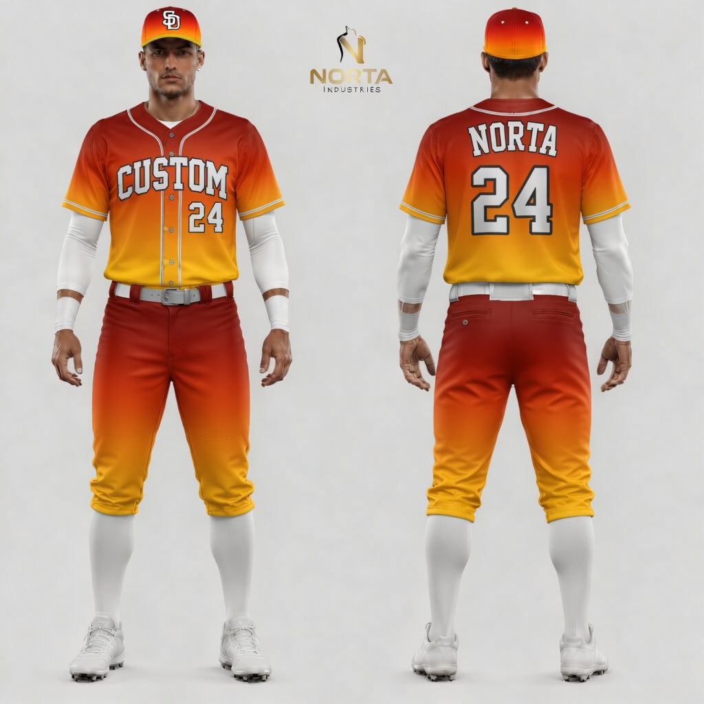 Custom Orange Baseball Uniforms