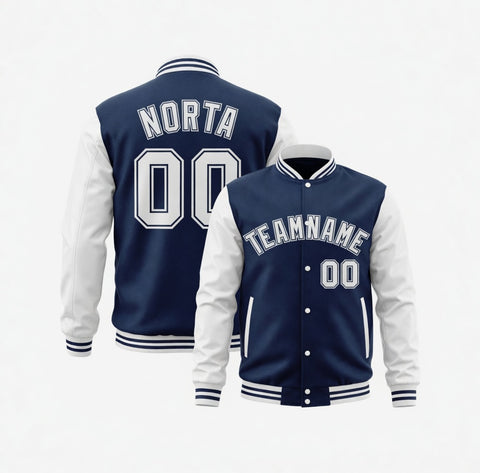 Navy White Varsity Jackets