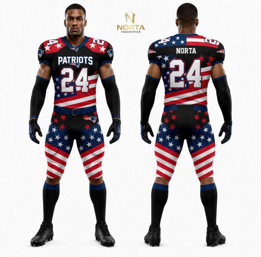 Patriots football uniforms