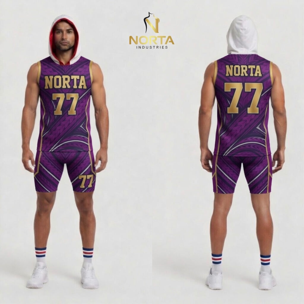 Shop Custom 7v7 Uniform Purple Gold Patterns in USA