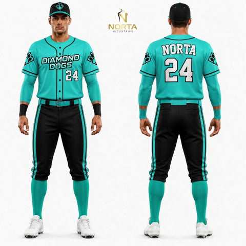 Sublimation Diamond Dogs Baseball Uniform 5