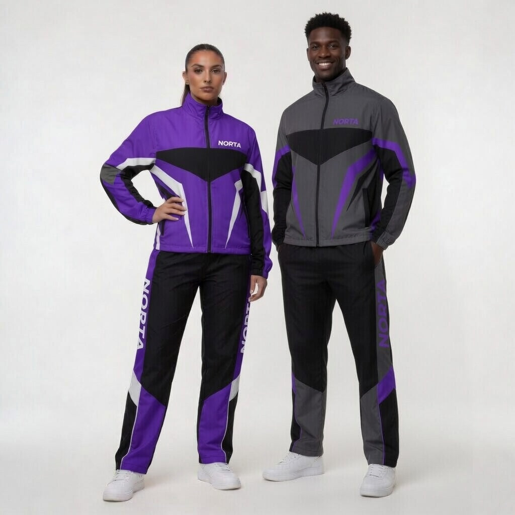 Sublimation Purple Gray Windbreaker Suits